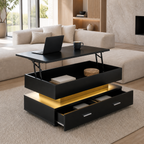 Table Basse Relevable Lumo – Design Moderne avec Rangement Intégré